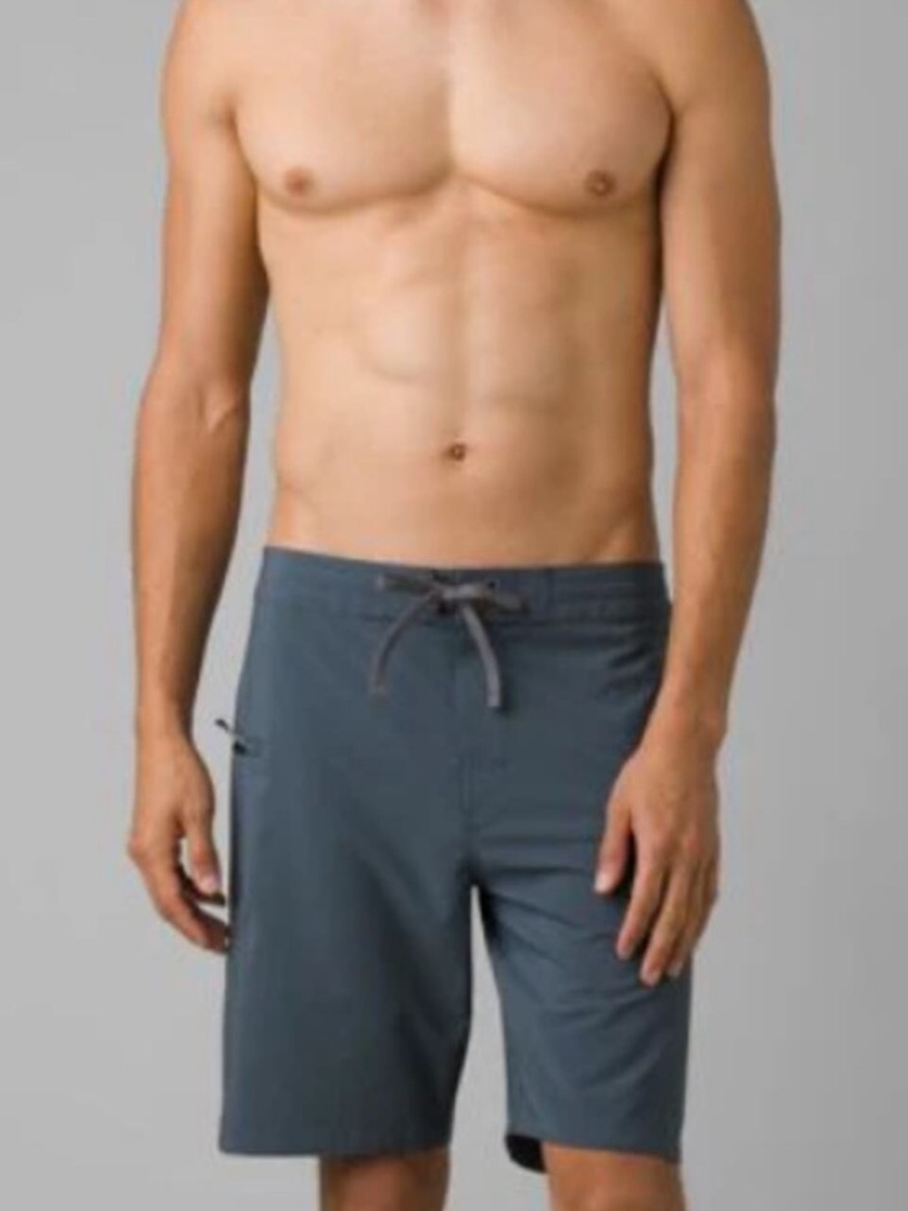 prAna Fenton Boardshorts Grey Blue Sz 36